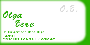 olga bere business card
